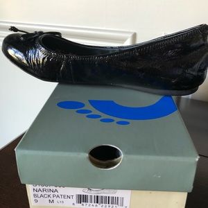 Soft Walk Black Patent Flats